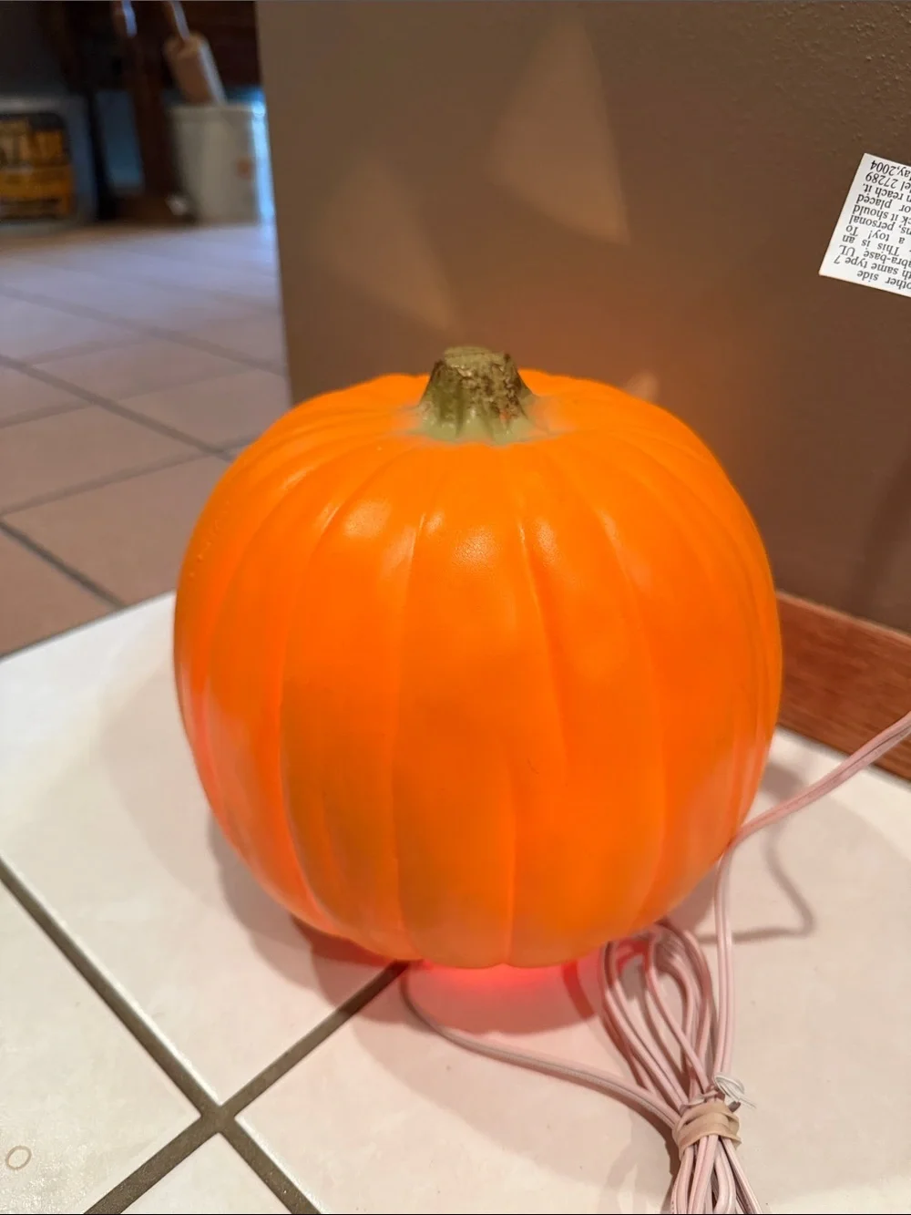 Vintage Gemmy Halloween Foam Plastic Mold Jack O Lantern Lighted Pumpkin Light
